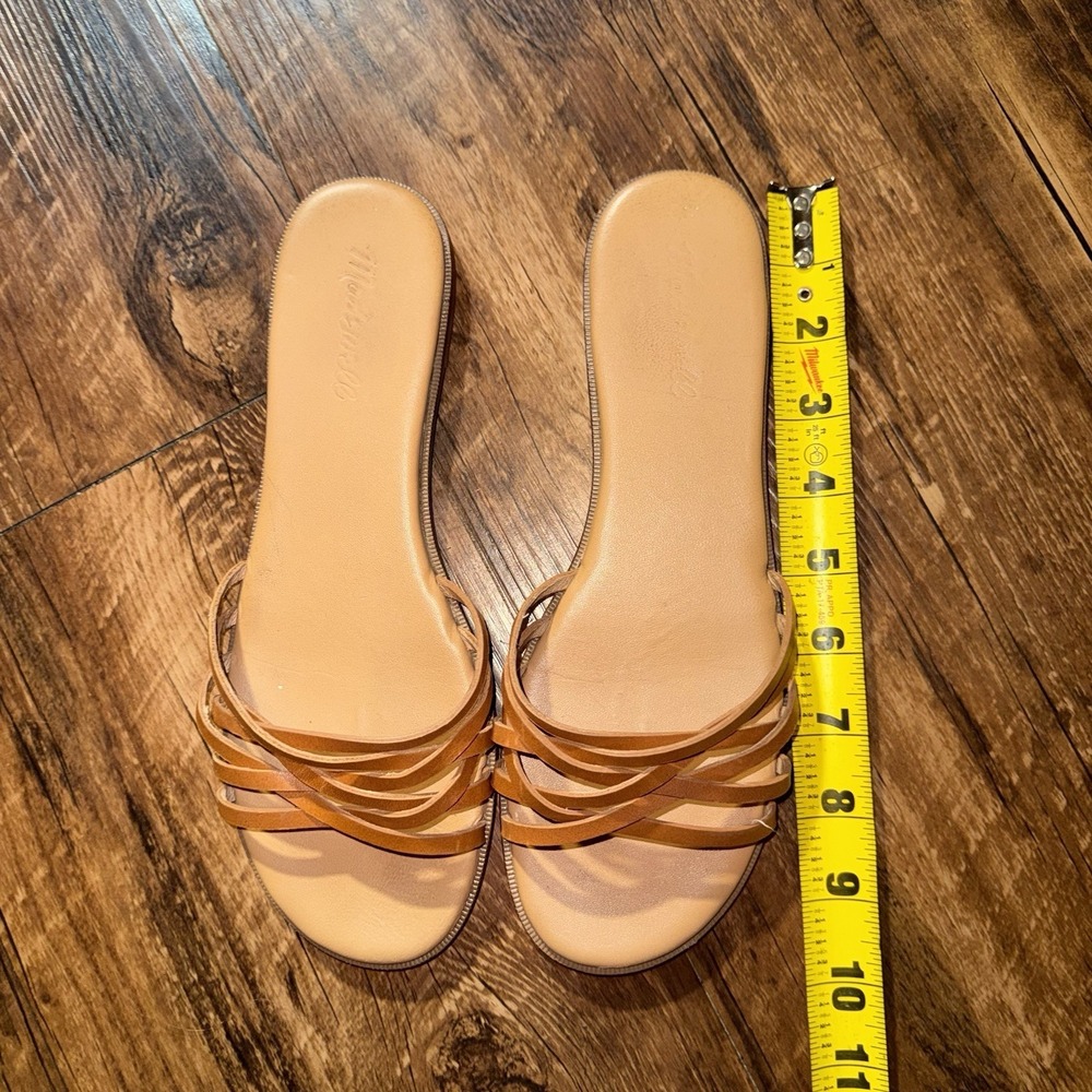 Madewell Traci Crisscross Straps Brown Slip On Sandals Women Size 8 - Picture 2 of 6